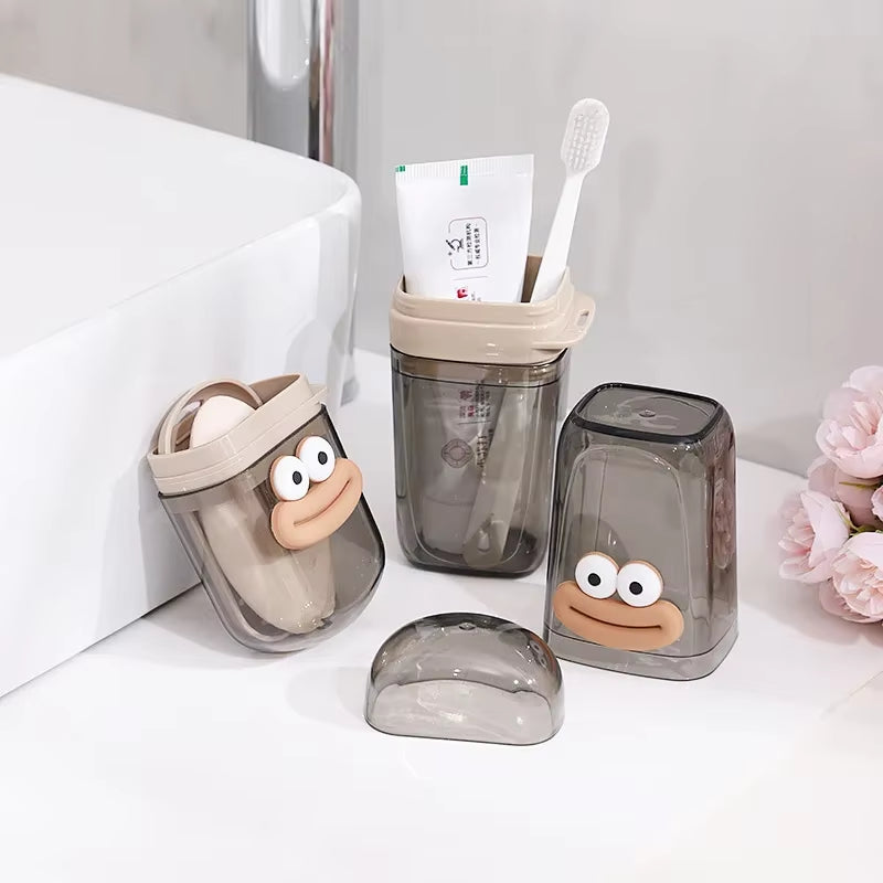 Portable Travel Toothbrush Cup Cartoon Toothbrush Household Travel Camping Soap Storage Box Toothbrush Toothpaste Mouthwash Cup