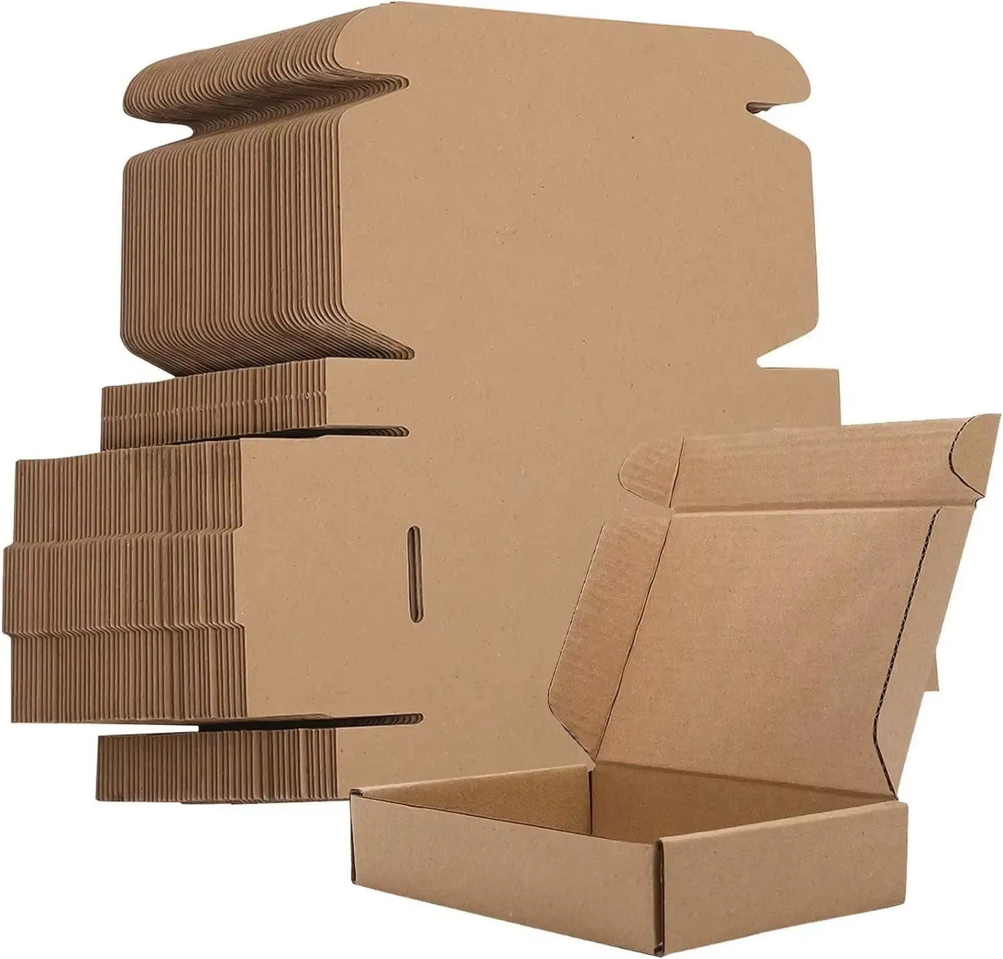 20PCS Corrugated Box Mailers- White /Brown Cardboard Shipping Box Corrugated Box Mailer Shipping Box for Mailer, Moving and Craf