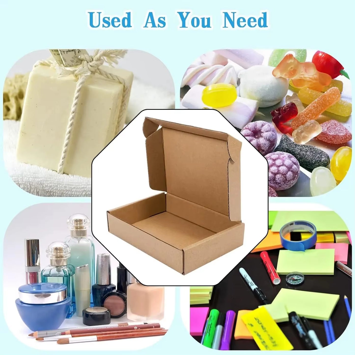 20PCS Corrugated Box Mailers- White /Brown Cardboard Shipping Box Corrugated Box Mailer Shipping Box for Mailer, Moving and Craf