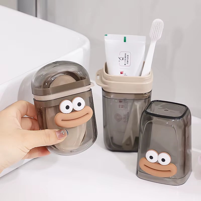 Portable Travel Toothbrush Cup Cartoon Toothbrush Household Travel Camping Soap Storage Box Toothbrush Toothpaste Mouthwash Cup
