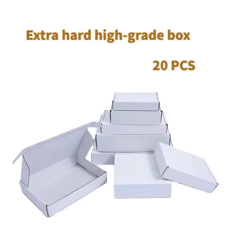 20PCS Corrugated Box Mailers- White /Brown Cardboard Shipping Box Corrugated Box Mailer Shipping Box for Mailer, Moving and Craf