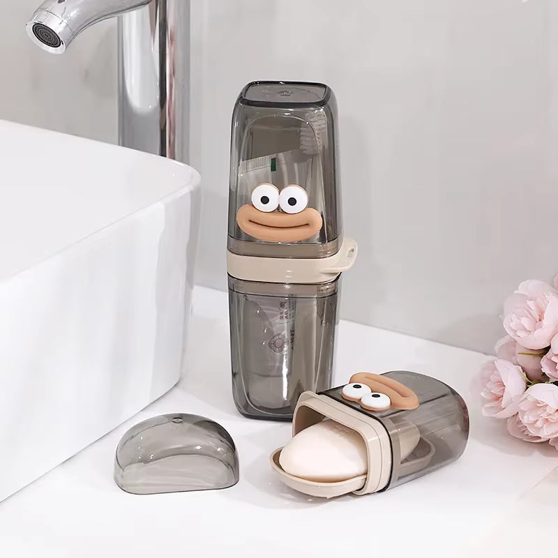 Portable Travel Toothbrush Cup Cartoon Toothbrush Household Travel Camping Soap Storage Box Toothbrush Toothpaste Mouthwash Cup