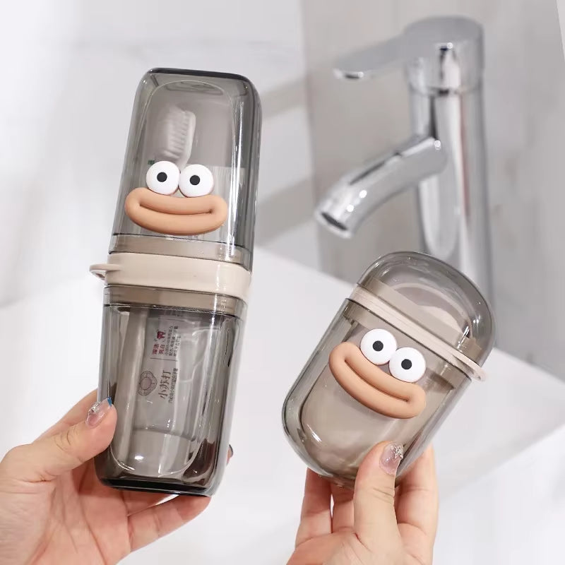 Portable Travel Toothbrush Cup Cartoon Toothbrush Household Travel Camping Soap Storage Box Toothbrush Toothpaste Mouthwash Cup