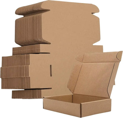 20PCS Corrugated Box Mailers- White /Brown Cardboard Shipping Box Corrugated Box Mailer Shipping Box for Mailer, Moving and Craf