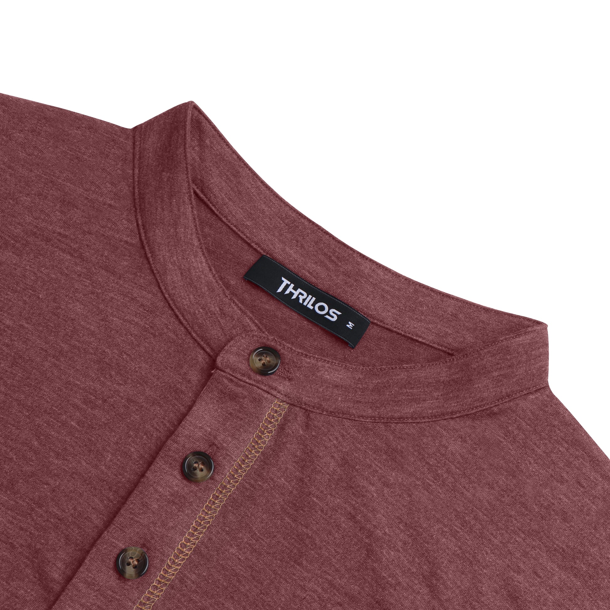 Mens Henley Shirts Long Sleeve Casual Tops Lightweight Pullover Shirt Button Cotton T-Shirt with Pocket