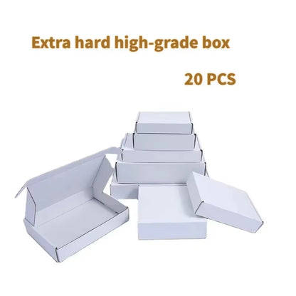 20PCS Corrugated Box Mailers- White /Brown Cardboard Shipping Box Corrugated Box Mailer Shipping Box for Mailer, Moving and Craf